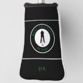 Best Grandpa By Par Funny Black and Green Putter Golfheadcover (Draai 90)