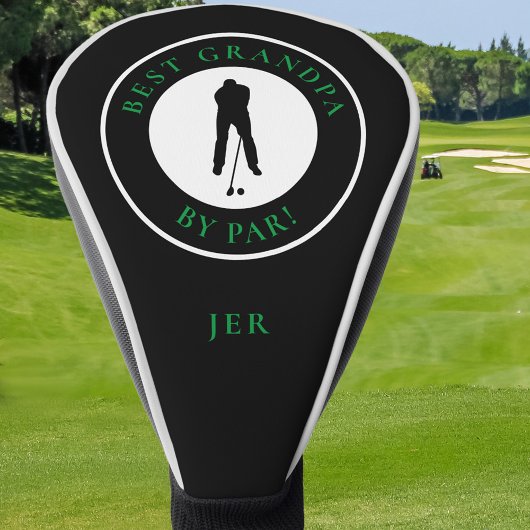 Best Grandpa By Par Funny Saying Black Green Golfheadcover