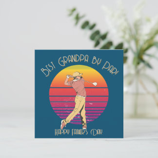 Best Grandpa by Par Golf Father’s Day Design Feestdagenkaart