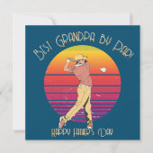 Best Grandpa by Par Golf Father’s Day Design Feestdagenkaart (Voorkant)