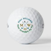 'Best Grandpa by Par' Golfer's Modern gepersonalis Golfballen (Voorkant)