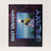 Best Grandpa Cosmic Blue Celestial Glitter Text Legpuzzel (Verticaal)