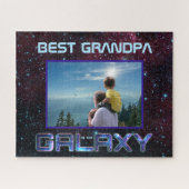Best Grandpa Cosmic Blue Celestial Glitter Text Legpuzzel (Horizontaal)
