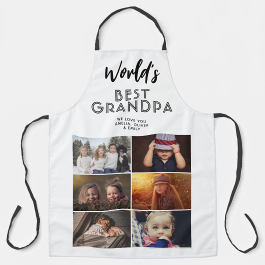 Best Grandpa Custom 6 Photo Collage Schort (Voorkant)