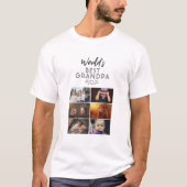 Best Grandpa Custom 6 Photo Collage T-shirt (Voorkant)