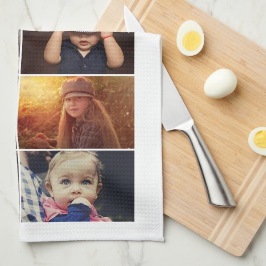 Best Grandpa Custom 6 Photo Collage Theedoek (Quarter Fold)