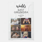 Best Grandpa Custom 6 Photo Collage Theedoek (Verticaal)