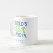 Best Grandpa Cute Modern World Typography Koffiemok (Voorkant links)