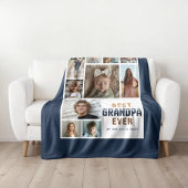 Best Grandpa Ever 10 Photo Collage  Fleece Deken