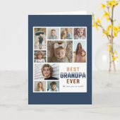 Best Grandpa Ever 10 Photo Collage  Kaart (Gele Bloem)