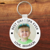 BEST GRANDPA EVER 2 Foto gepersonaliseerd Sleutelhanger (Achterkant)