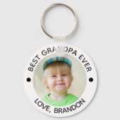 BEST GRANDPA EVER 2 Foto gepersonaliseerd Sleutelhanger (Achterkant)