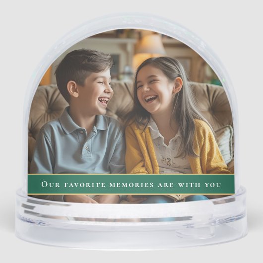 Best Grandpa Ever 2-Photo Grandkids Christmas Gift Sneeuwbol (Achterkant)