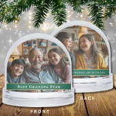 Best Grandpa Ever 2-Photo Grandkids Christmas Gift Sneeuwbol