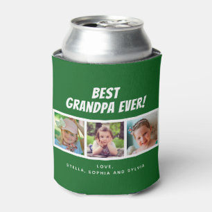 Best Grandpa Ever 3 Photo Dark Green Koelbox Blikjeskoeler