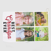 Best Grandpa Ever 4 Grandchild Photo Golfhanddoek (Horizontaal)