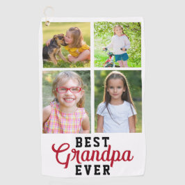 Best Grandpa Ever 4 Grandchild Photo Golfhanddoek