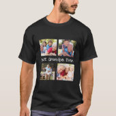 Best Grandpa Ever 4 Photo Collage Fun Keepslag T- T-shirt (Voorkant)