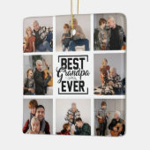 Best Grandpa Ever 8 Photo Collage Ceramic Ornament (Links)