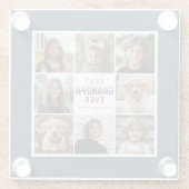 Best Grandpa Ever 8 Photo Collage Glazen Onderzetter (Achterkant)