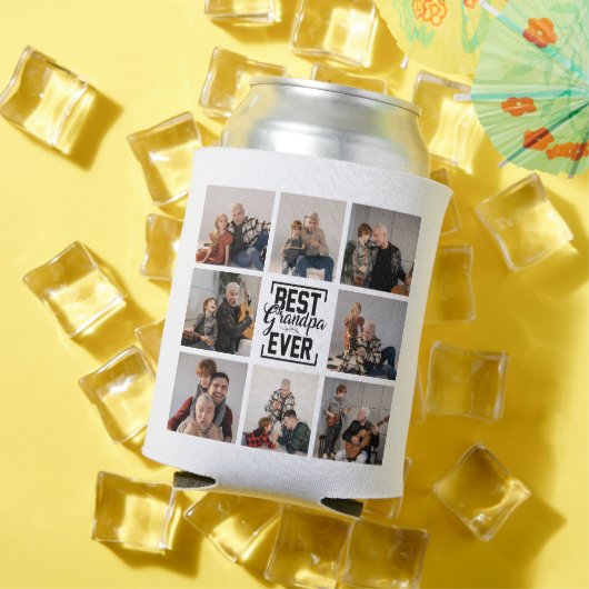 Best Grandpa Ever 8 Photo Collage Koelbox Blikjeskoeler (Insitu Zomer)