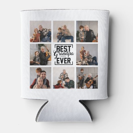 Best Grandpa Ever 8 Photo Collage Koelbox Blikjeskoeler (Voorkant)