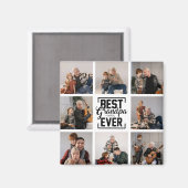 Best Grandpa Ever 8 Photo Collage Magnet (Voorkant / Achterkant)