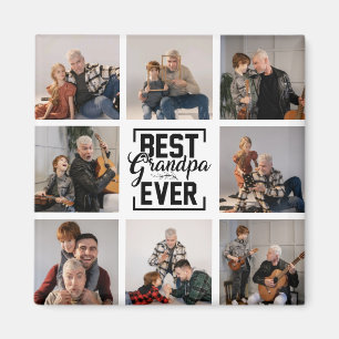 Best Grandpa Ever 8 Photo Collage Magnet