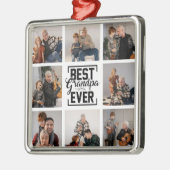 Best Grandpa Ever 8 Photo Collage Metal Ornament (Links)