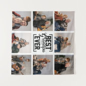Best Grandpa Ever 8 Photo Collage Tapestry Wandkleed (Voorkant (horizontaal))