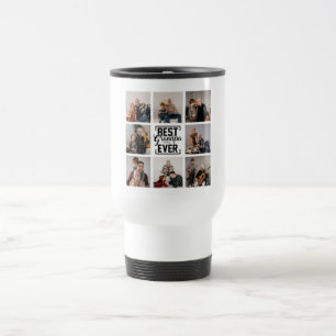Best Grandpa Ever 8 Photo Collage Travel Mug Reisbeker