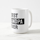 Best grandpa ever black and white Mug Koffiemok (Voorkant rechts)
