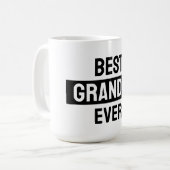 Best grandpa ever black and white Mug Koffiemok (Voorkant links)