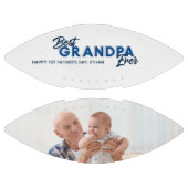 Best Grandpa Ever Blue Script Photo American Football (Panelen)
