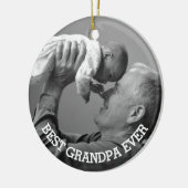 Best Grandpa Ever Custom Photo Family afbeelding Keramisch Ornament (Links)