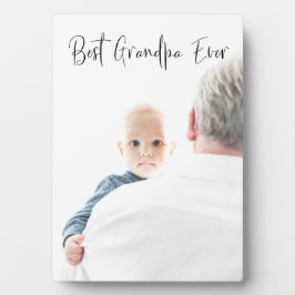 Best Grandpa Ever Custom Photo Script Moderne Fotoplaat
