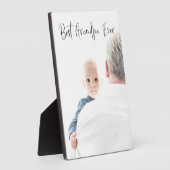 Best Grandpa Ever Custom Photo Script Moderne Fotoplaat (Zijkant)