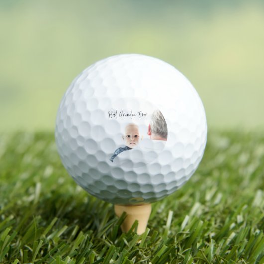 Best Grandpa Ever Custom Photo Script Moderne Golfballen (Insitu Shirt)
