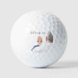 Best Grandpa Ever Custom Photo Script Moderne Golfballen