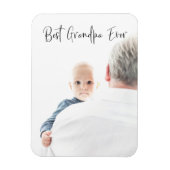 Best Grandpa Ever Custom Photo Script Moderne Magneet (Verticaal)