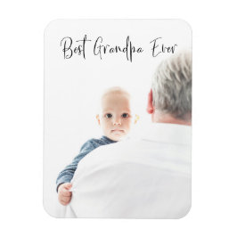 Best Grandpa Ever Custom Photo Script Moderne Magneet