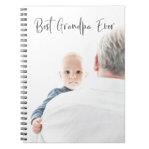 Best Grandpa Ever Custom Photo Script Moderne Notitieboek
