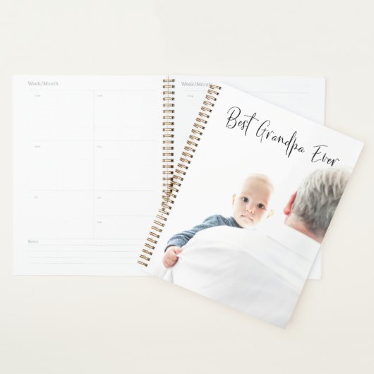 Best Grandpa Ever Custom Photo Script Moderne Planner (Display)