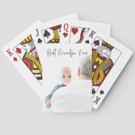 Best Grandpa Ever Custom Photo Script Moderne Pokerkaarten