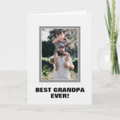 Best Grandpa Ever Custom Photo Vaderdag Kaart (Voorkant)