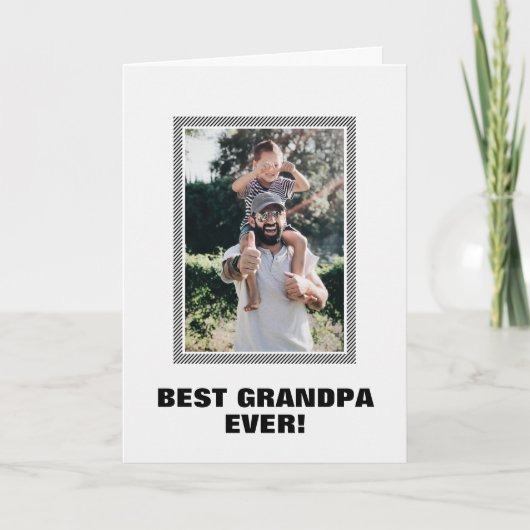 Best Grandpa Ever Custom Photo Vaderdag Kaart (Voorkant)