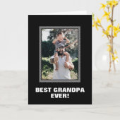 Best Grandpa Ever Custom Photo Vaderdag Kaart (Gele Bloem)