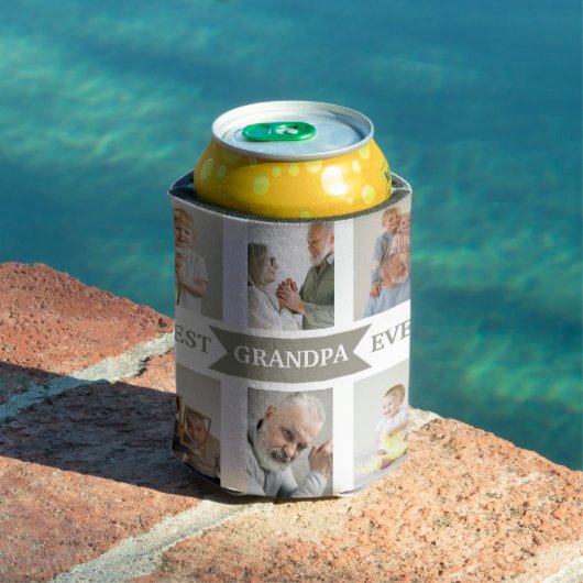Best Grandpa Ever | Custom Photos Can Cooler (Insitu Zwembad)