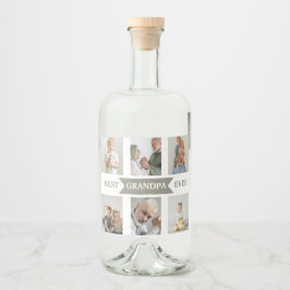 Best Grandpa Ever | Custom Photos Liquor Label Likeurfles Etiket