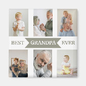 Best Grandpa Ever | Custom Photos Magnet (Voorkant)